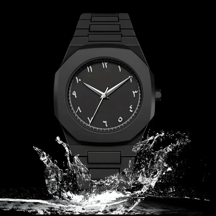 Aura watch Arabic black